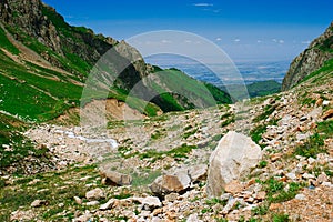 View to Almaty city from mountains