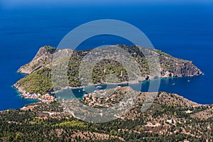 View to Asos village island of Cephalonia.