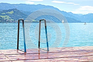 View To Attersee Lake In Salzkammergut.