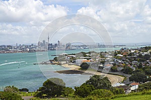 View to Auckland City from North Head Auckland New Zealand