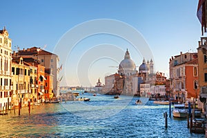 View to Basilica Di Santa Maria della Salute in Venice