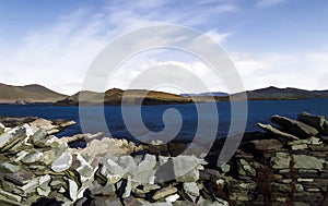 View to Beginish Island in Knightstown Harbour