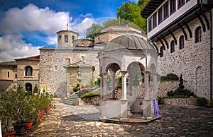 View to Bigorski Monastery St John the Baptist, ,Rostusha, North Macedonia