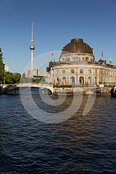 View to the Bodemseum and TV tower in Berlin