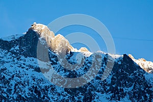 View to the Brevent mountain area of Chamonix