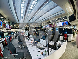 View to busy trading floor of the Sberbank CIB