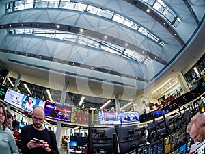 View to busy trading floor of the Sberbank CIB