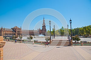 View to the canal in Plaza de Espana