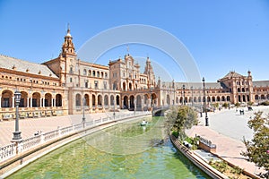 View to the canal in Plaza de Espana