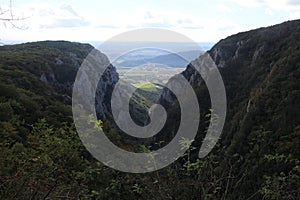 View to canyon in Zadiel valley in Slovakia