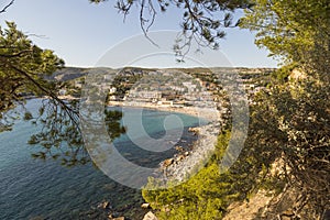 View to Cassis from scenic route de cretes