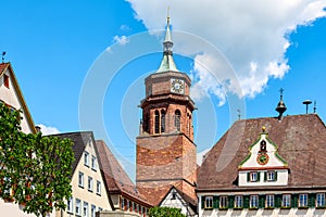 View to the Catholic Church St. Peter and Paul in Weil der Stadt, Germany