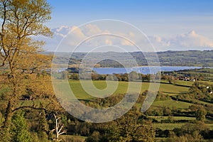 View to Chew Valley Lake reservoir photo