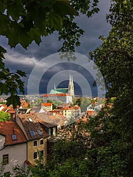 View to the church Peterskirche in Goerlitz, Germany