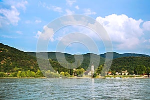 A view to a church at Visegrad, a small town at Hungary near Budapes