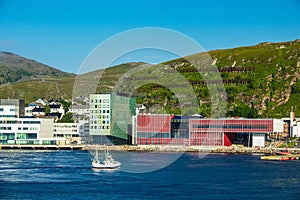 View to the city Hammerfest in Norway