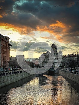 In the historic centre of Saint Petersburg photo