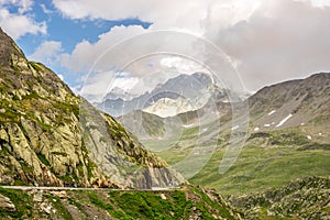 View to the Countryside near San Bernardino pass in Switzerland