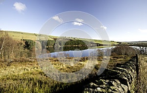 View to the dam at Digly