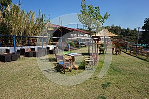 Ethnik beach bar in Sitonia, Greece