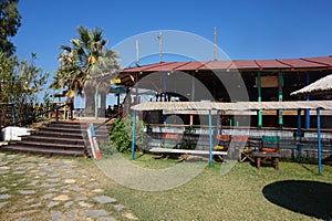 Ethnik beach bar in Sitonia, Greece