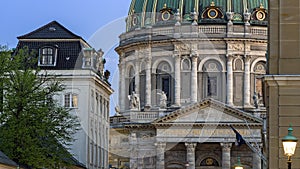 View to Frederik's Church from Amalienborg Square