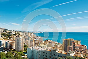 A view to Fuengirola town and its surroundings, hotels, resorts