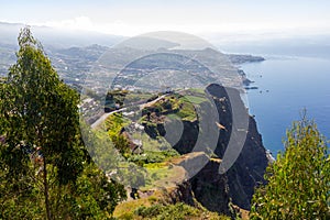 View to Funchal from higest cliff in Europe photo