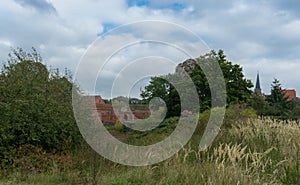 View to the german city Doemitz