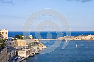 View to Grand Harbour of Valetta