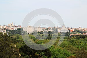 View to the historical center of Madrid from Casa de Campa photo