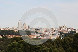 View to the historical center of Madrid from Casa de Campa photo