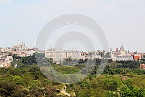 View to the historical center of Madrid from Casa de Campa photo