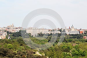 View to the historical center of Madrid from Casa de Campa photo