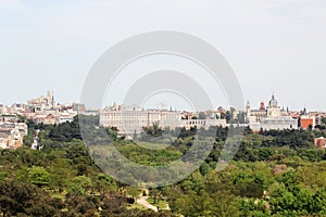 View to the historical center of Madrid from Casa de Campa photo