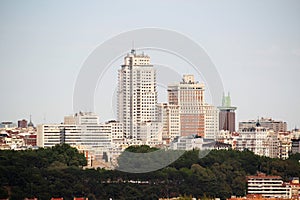 View to the historical center of Madrid from Casa de Campa photo