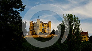 View to Hohenschwangau castle, Bayern, Germany photo