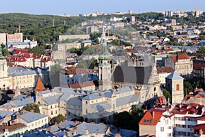 View to the house-tops in Lvov city