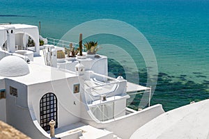 View to houses of old medina of Hammamet