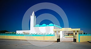 The view to Ibn Abbas mosque in Nouakchott in Mauritania
