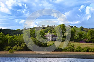 View to Irish house on River Shannon