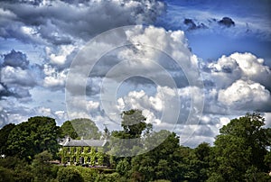 View to Irish house on River Shannon