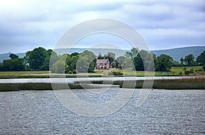 View to Irish house on River Shannon