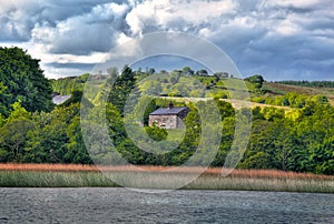 View to Irish house on River Shannon