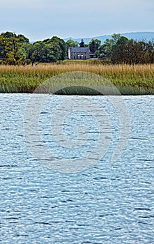 View to Irish house on River Shannon