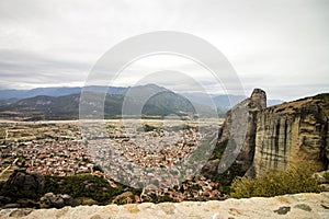 View to Kalambaka from above