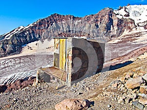 View to Kasbek, the holy mountain in the Caucasus