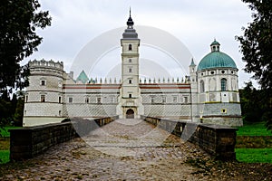 View to Krasicki Palace in Krasiczyn, Poland