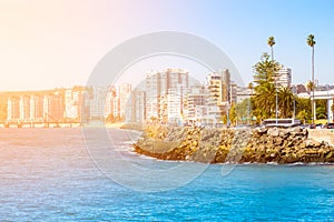 View to the lagoon in Vina del Mar, Chile