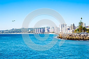 View to the lagoon in Vina del Mar, Chile